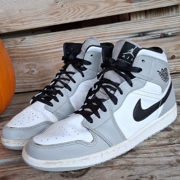 Jordan Other - Jordan 1 Mid Smoke Grey  Men's Black, Gray, and White Sneakers